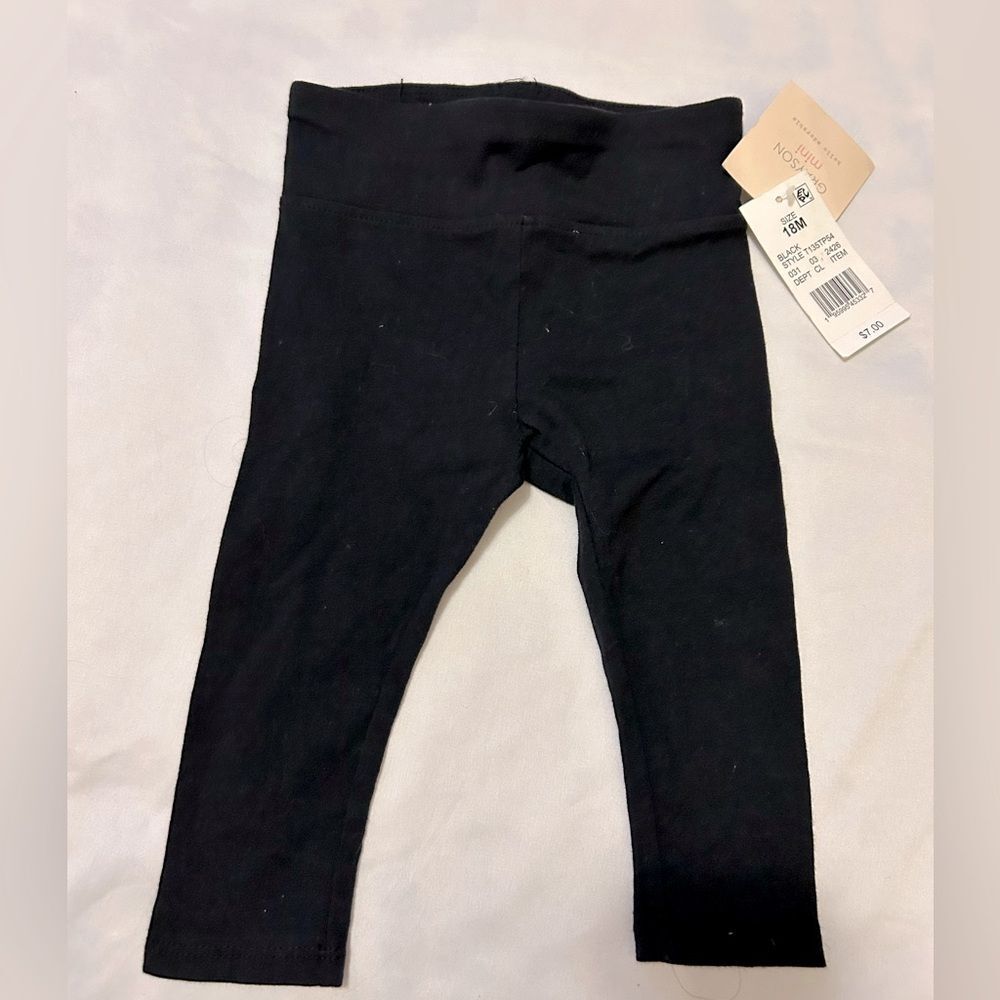NWT Grayson mini black leggings size 18 months
